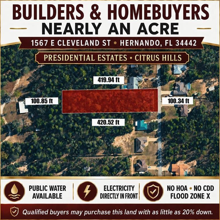 1567 E CLEVELAND STREET HERNANDO, FL 34442