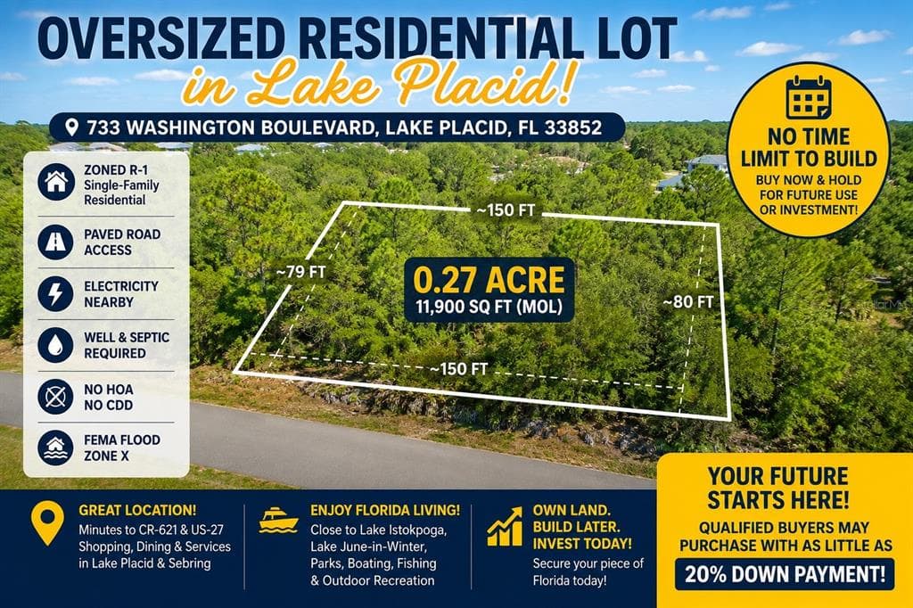 733 WASHINGTON BOULEVARD LAKE PLACID, FL 33852